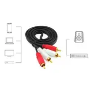 2 Male to 2RCA Male Video Cable Splitter Cable 1.5M for 5M for