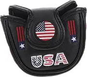 WOONEKY Stylish PU Mallet Headcovers for Secure Protection of Golf Clubs Lightweight and Convenient Design for Men and Women Golf Enthusiasts