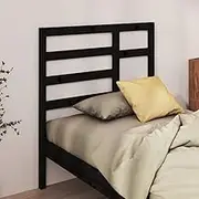VRAXO Bed Headboard Black 96 cm Solid Wood Pine -6.67KG,818124