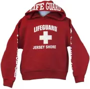 Lifeguard Kids Jersey Shore NJ Life Guard Sweatshirt Red Life Guard Boys Girls