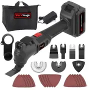 Werktough 20v Cordless Oscillating Tool Kit 26pcs Maxi Multi Tools for Cuttin...