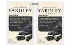 2X Bars Yardley London Activated Charcoal Moisturizing Bath Soap 4.0 oz Ea
