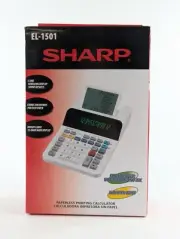 Sharp El-1501 Compact Cordless Paperless Large 12-Digit Display Desktop Printing