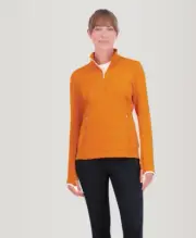 Ladies Zero Restrictions SOFIA Pullover Burnt Orange Thumb Holes at Cuff