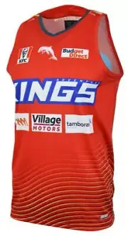 Redcliffe Dolphins 2024 NRL Mens Red Training Singlet Sizes S-7XL