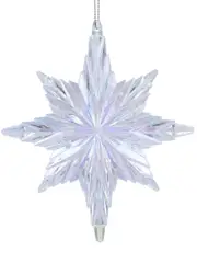 Iridescent 8 Point Star Of Bethlehem Christmas Tree Hanging Decoration - 12cm