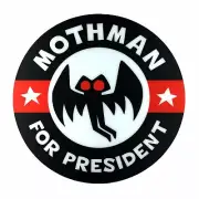 Mothman For President campaign sticker