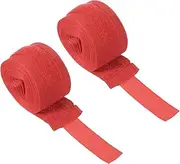 uxcell Boxing Hand Wraps, 2 Pcs 197 Inch Length Elastic Boxing Wraps Cotton Fist Mitts Wrist Straps Protection for Muay Thai Martial Arts Kickboxing Bandages, Red