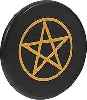 GARVALON Obsidian Pentagram Decorative Stone Ornament Natural Stone Table Decor Unique Home Decoration Present for Friends Family Versatile Photography Prop