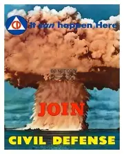 NUCLEAR FALLOUT ATOMIC BOMB JOIN CIVIL DEFENSE FLYER 8X10 PHOTO