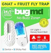 BugMD Fruit Fly Trap Indoor for Safer Home, Gnat Traps for House Indoor, Gnat Killer, Plug in Bug Catcher, Fly Trap, Insect Traps, Fruit Fly Killer
