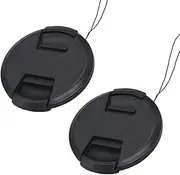 Lens Cap for Canon Rebel T8i SL3 EOS 850D 250D Camera with EF-S 18-55mm Lens, for Fuji X-T4 Camera with XF 18-55mm f/2.8-4 Lens, Fire Rock Second Generation Snap-On 58mm Lens Cap-2Packs