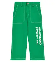 [The Animals Observatory] The Animals Observatory Ant logo jeans Y 2 green