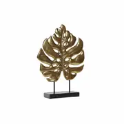 Decorative Figure Dkd Home Decor 25.5 x 6 x 34 Cm Black Golden Tropical Leaf of a Plant