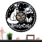 Aristocats Vinyl Wall Clock - Retro Decor - Unique Home Accent - Perfect Gift