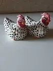 Black Spotted White Hen Salt and Pepper Shakers