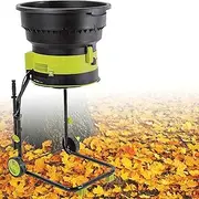 Corded Electric Leaf Mulcher, 2500W Portable Garden Compost Shredder with Wheels/Power Cord, 8000rpm Leaves Shredders and Chippers, Funnel Diameter 54CM, for Garden, Home, Yard(Machine+10M)