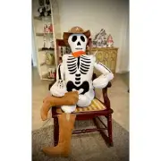 ISAAC MIZRAHI Halloween Cowboy Skeleton Pillow