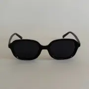 Y2K Black Rounded Sunglasses Unisex Vintage Style Shades UVA UVB