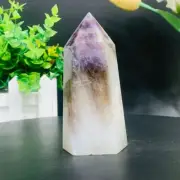 369g Natural Amethyst Quartz Obelisk Tower Crystal Wand Point Healing