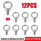 M8 Eye Bolts Lifting Ring Shoulder Bolt Thread Male Stainless Steel 304 SS Kit