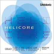 D'Addario Helicore Cello Single D String, 1/4 Scale, Medium Tension