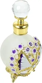 NULYLU Vintage Refillable Perfume Bottle Frosted Container for Essential Oils Portable Travel Atomizer for Home and Business Use