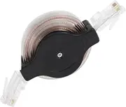 1.5m Mini Ethernet Cable Flat Retractable Cable for Network Compact Portable High Speed Grey