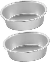 Cabilock Sturdy Nonstick Aluminum Baking Pans Oval Cake Tin Easy Release Ideal for Cheesecake Meatloaf and More