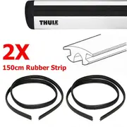 2X Replacement Thule T-slot seal Rubber Strip Wingbars Aerobars bar Rhino Reconn 150cm black