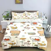 v1859 Bed Sheets Exquisite Cartoon B-bubu Wallpaper Anime Digital Printing Bedding Set Duvet Cover Comforter Bed Youth Kids Girl Boys Gift 3-Piece