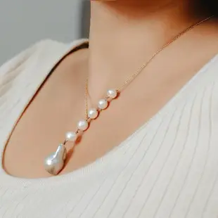 【Olivia Yao Jewellery】14K金巴洛克珍珠Y字鍊(Oli Collection)