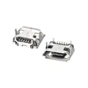 20PCS Micro USB Female Socket Connector 5-Pin 180 Degree Replacement Adapter