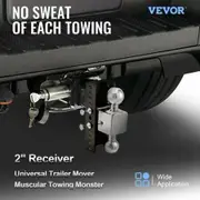 Adjustable Trailer Hitch, 8" Rise & Drop Hitch Ball Mount 2" Receiver 14,000 LBS Rating, 2 and 2-5/16 Inch Stainless Steel Balls w/ Key Lock, for Automotive Trucks Trailers Towing