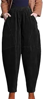 [Generic] Women Vintage Streetwear Baggy Harem Pants Corduroy Loose Trousers Plush Thick Pants