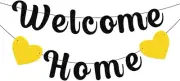 Welcome Home Decorations Banner Glitter Hanging Bunting for Welcome Home Baby Sh