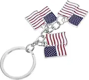[FRCOLOR] Usa Flag Keychain Retro Metal Key Rings American Patriotic Pendant for Bags Purses Backpacks Durable Versatile Keychain Accessory for Everyday Use
