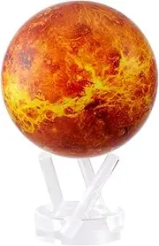 MOVA Globe Venus 4.5" with Base, Solar Powered Rotating Globe No Need of Battery or Chord, Unique Gift and Decoration