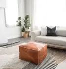 Aamazing Pouffe Leather Moroccan Ottoman Footstool New Unstuffed 20''