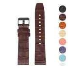 StrapsCo Croc Leather Watch Band Strap for Black Fitbit Versa / Versa 2 / Lite