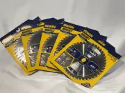 5 Pk Irwin 6.5” Circular Saw Blades Fine Finish 40T Blade NEW! #14023 Thin Kerf