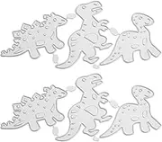 Create idea 2PCS Dinosaurs Shaped Metal Cutting Dies Three Dinosaurs Carbon Steel Cutting Moulds Embossing Tool for DIY Scrapbooking Photo Album Decorative Paper Card Making