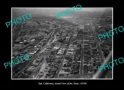 OLD POSTCARD SIZE PHOTO TAFT CALIFORNIA, AERIAL VIEW OF THE TOWN c1950 2