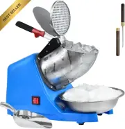 Electric Ice Shaver Machine 300W Splash Proof Snow Cone Maker with Ice Pick Scoo