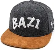 [Du Hirsch] Bavarian Snapback Cap Children's Bazi Dark Grey Felt M, Darkgray, Medium