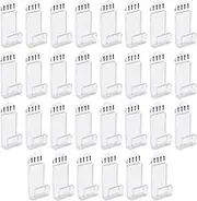 Zalizr 30 Pcs Vinyl Record Wall Display Holders, Self-Adhesive Hook Hanger Stand, Clear Acrylic Shelf for LPs, Music Albums, CD & Magazine Storage (Clear)