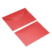 50 Pack V Flap Invitation Envelopes, Card Assorted Color for Weddings(Red)