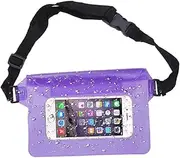 [LIFKICH] Waterproof Fanny Pack Snowproof Dirtproof Sandproof Case Bag Waterproof Pouch Waterproof Bag Waist Bag Purple