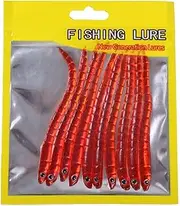 ALWIDA Wacky Worm Fishing Lure,Bass Fishing Lure | Artificial Soft Earthworm Fishing Lure Baits For Saltwater & Freshwater, Bass Trout Crappie