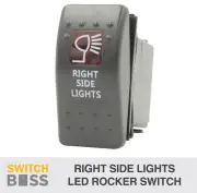 Rocker Switch RIGHT SIDE LIGHTS - Red - LED 4x4 Boat Caravan Marine 12v